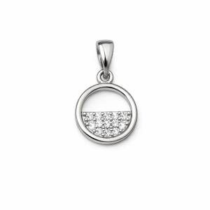 آویز نقره طرح Half Moon کد AV20