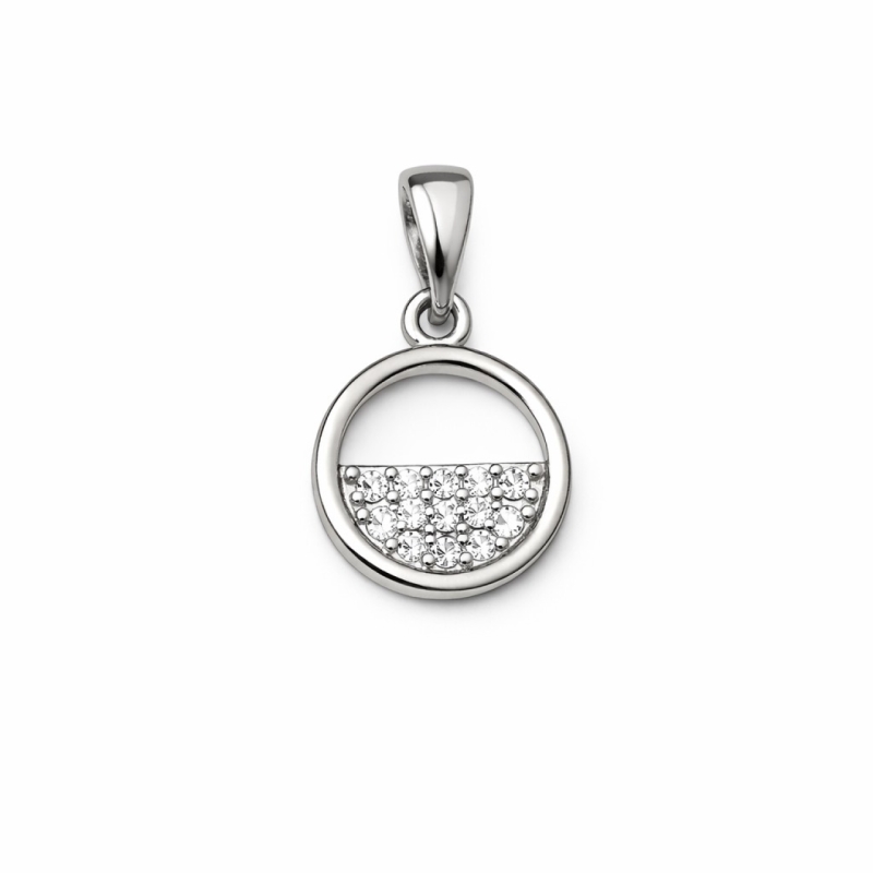 آویز نقره طرح Half Moon کد AV20