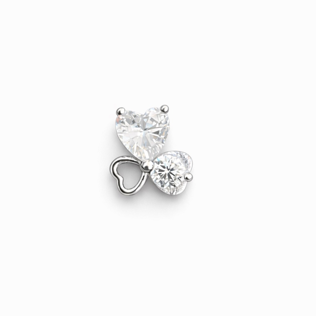 آویز نقره طرح قلب کد AV28