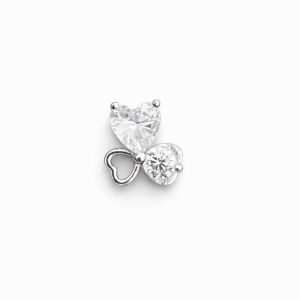 آویز نقره طرح قلب کد AV28