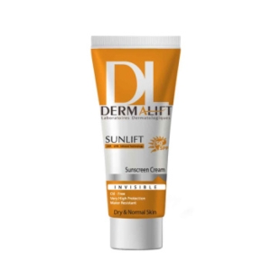 کرم ضد آفتاب بی رنگ درمالیفت با SPF50 مناسب پوست خشک حجم 40 میلی لیتر