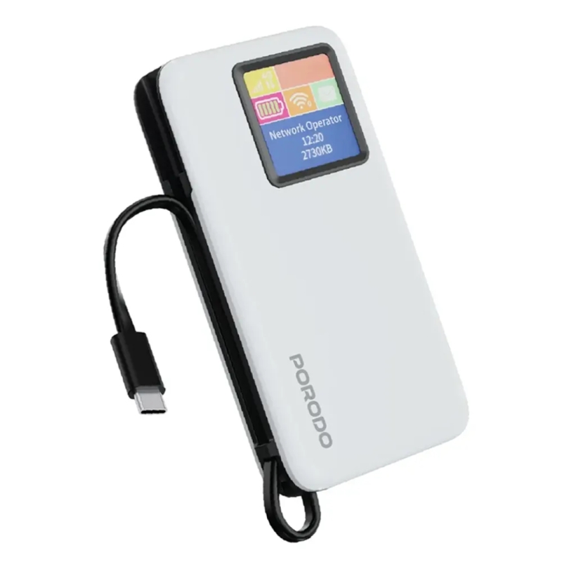مودم جیبی و پاوربانک 10000 پرودو مدل POCKET ROUTER