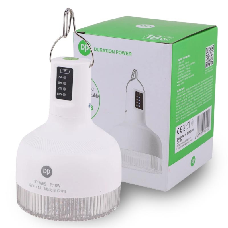 چراغ آویز شارژی DP 7855 با نور مهتابی18وات