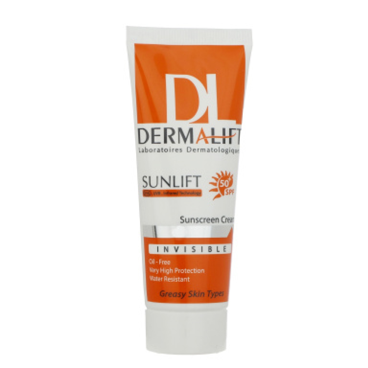 کرم ضد آفتاب بی رنگ درمالیفت با SPF50 مناسب پوست چرب حجم 40 میلی لیتر