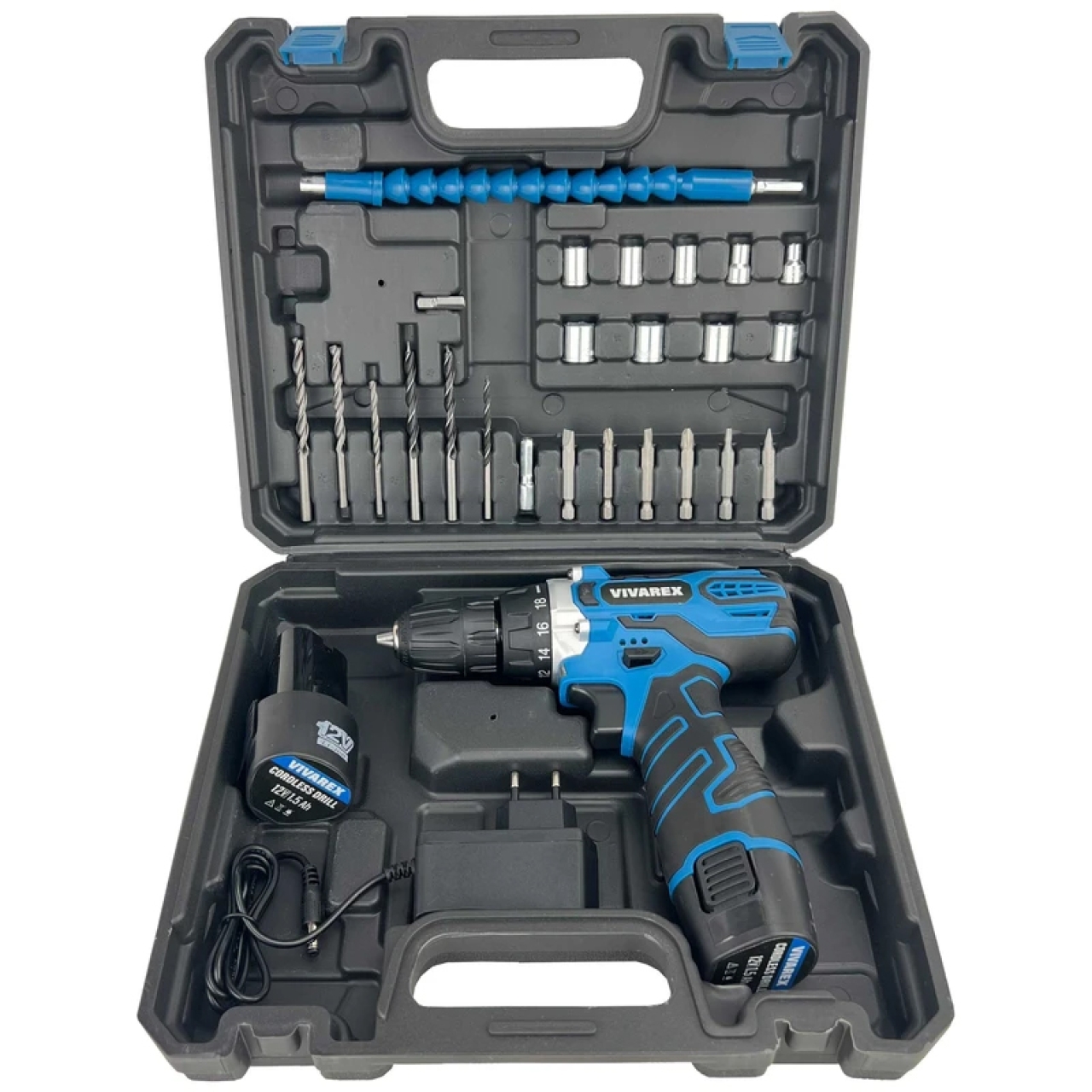 دریل پیچ گوشتی دو باطری ویوارکس همراه لوازم مدل VR12V_2A