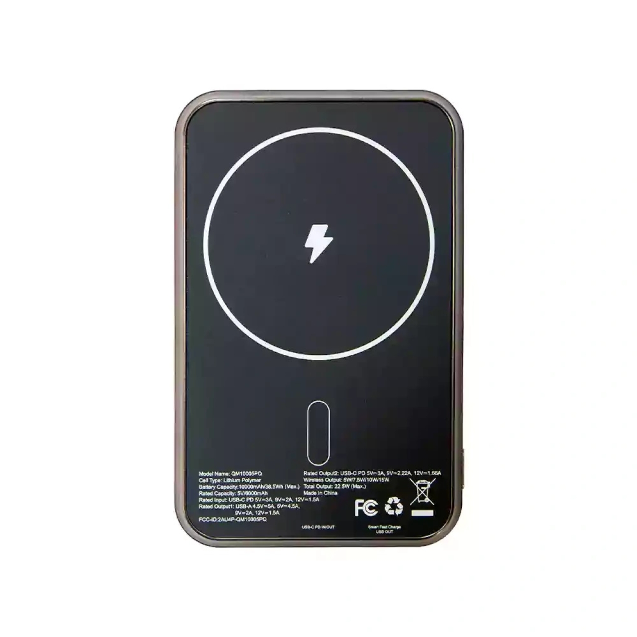 پاوربانک وایرلس 22.5 وات ظرفیت 10000mAh انرجایزر مدل QM10005PQ