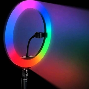 رینگ لایت 10 اینچ پی نت  مدل LJJ26-RGB به همراه پایه