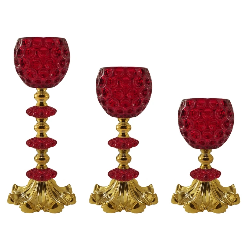 شمعدان مدل مروارید بسته 3 عددی