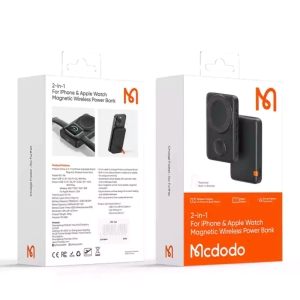 پاوربانک وایرلس+شارژر اپل واچ 20 وات مک دودو مدل MCDODO MC-1461 ظرفیت 10000 میلی آمپر