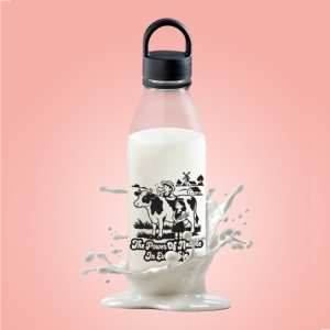 بطری شیر طرح گاو