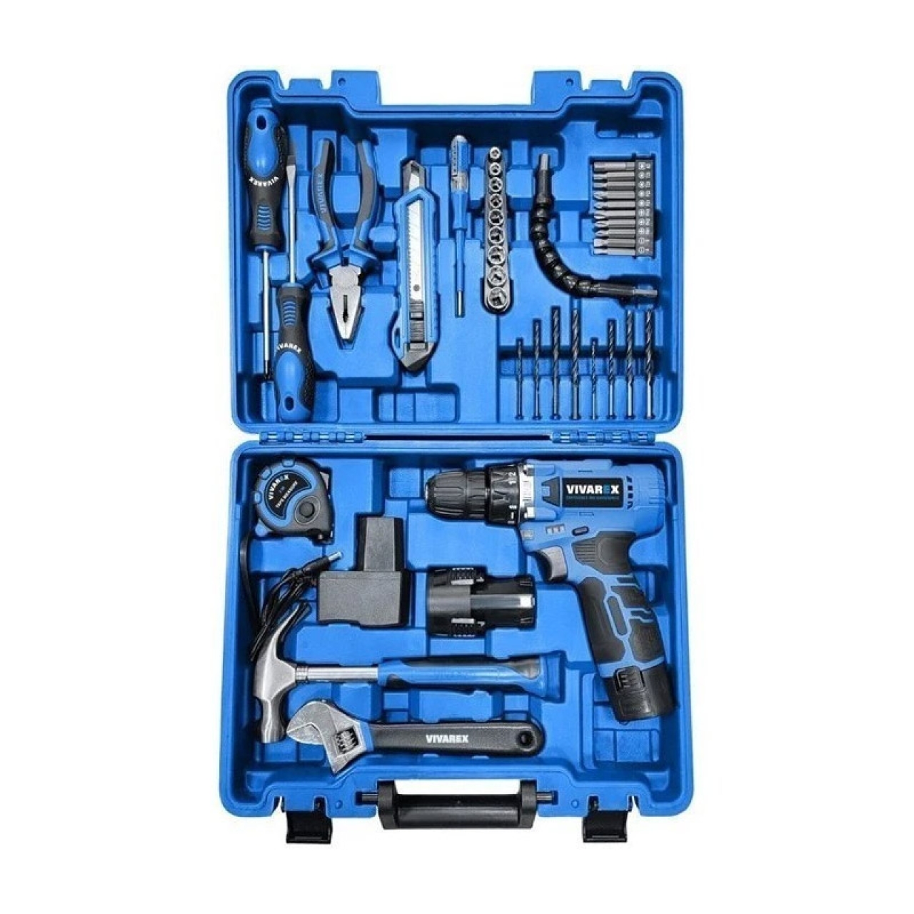 کیت دریل پیچ گوشتی شارژی ویوارکس 12 ولت 40 پارچه دو باتری مدل VR1240-CDK
