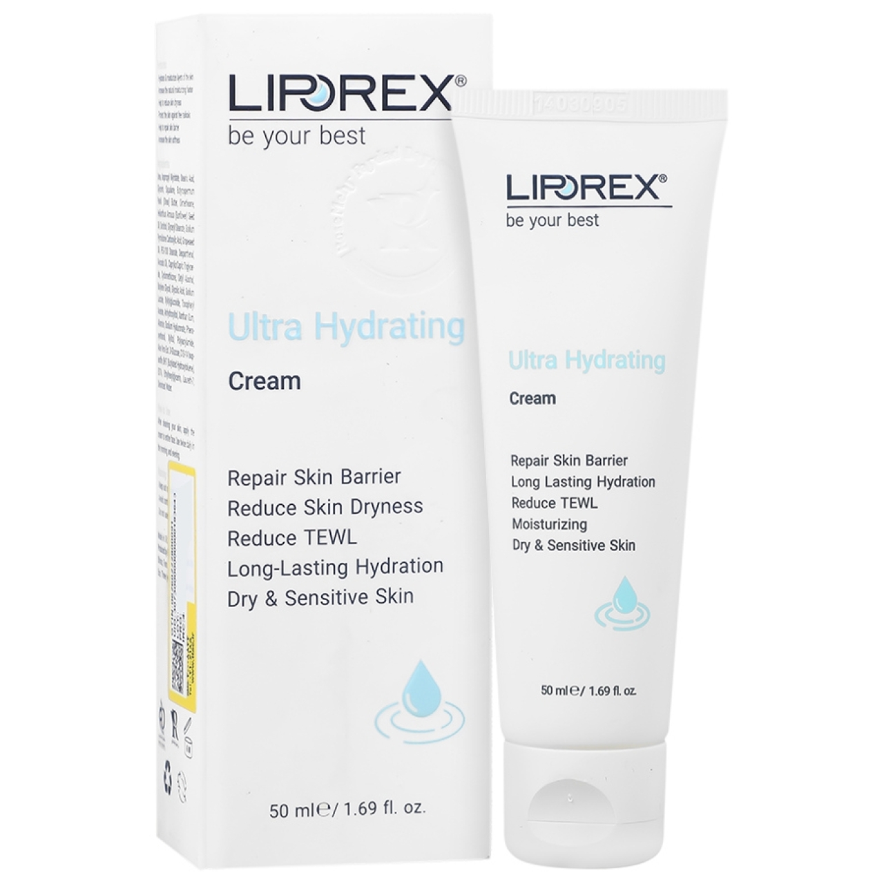 کرم آبرسان لیپورکس مدلultra hydrating مناسب پوست خشک و حساس حجم 50 میل