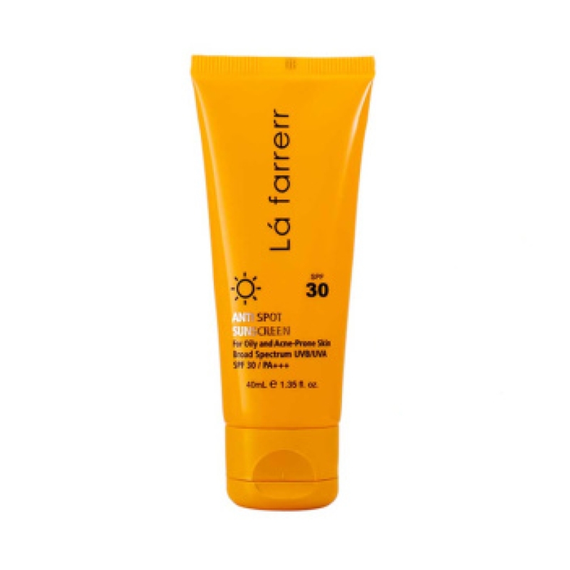 کرم ضد آفتاب و ضد لک لافارر بی رنگ مناسب پوست خشک و نرمال SPF 30 حجم 40 میلی لیتر