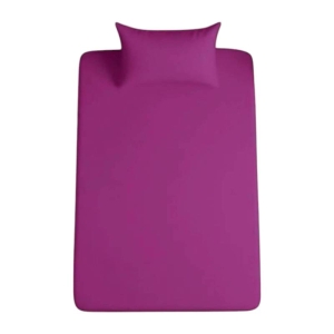 کاور تشک و روخوشخوابی کشدار تکرنگ ساده یکنفره ۲ تکه Cheshik سایز 90*200 سانتی متر