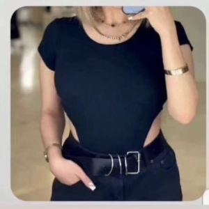 بادی نخی زنانه مدل بغل بازzara رنگ مشکی