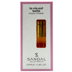 عطر جیبی زنانه صندل مدل la vie est belle حجم 25 میلی لیتر