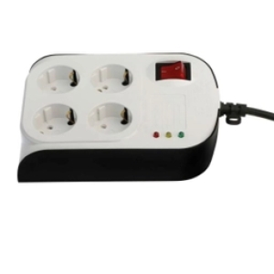 محافظ ولتاژ برق ۴ خانه پارت الکتریک مدل PE8791 برای صوتی و تصویری طول کابل ۱/۸۰ متر