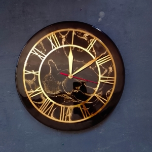 ساعت دیواری رزینی طرح موج