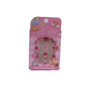 ناخن مصنوعی بچگانه nail art بسته ۱۲ عددی