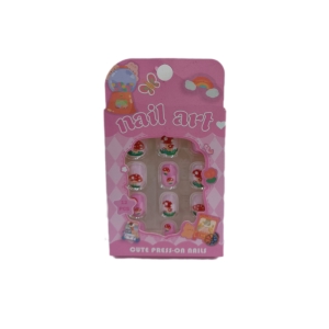ناخن مصنوعی بچگانه nail art بسته ۱۲ عددی
