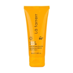 کرم ضد آفتاب بی رنگ و ضد لک لافارر مناسب پوست چرب و آکنه دار با SPF50 حجم 40 میلی لیتر