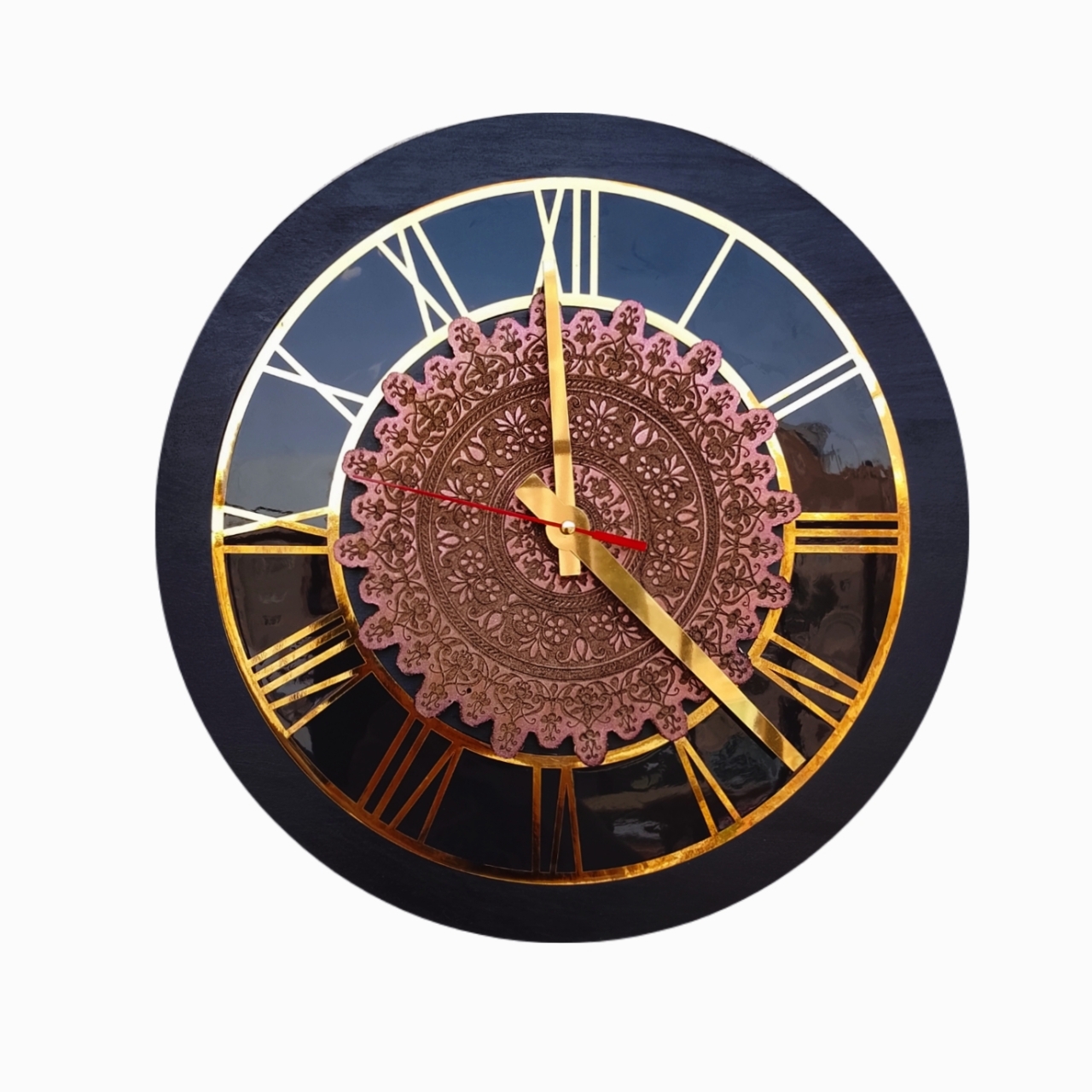 ساعت دیواری رزینی طرح ماندلا کد03