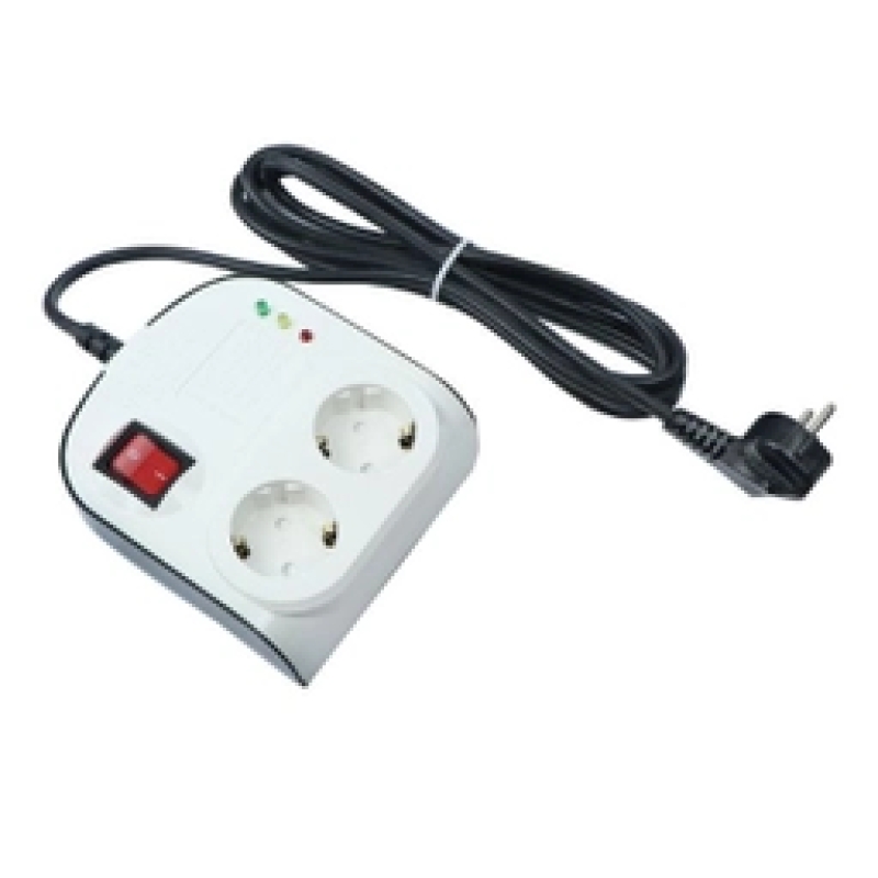 محافظ ولتاژ برق ۲ خانه پارت الکتریک مدل PE8787 مناسب برای یخچال و فریزر طول کابل ۱/۸۰ متر