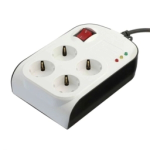 محافظ ولتاژ برق ۴ خانه پارت الکتریک مدل PE8791 برای صوتی و تصویری طول کابل ۱/۸۰ متر