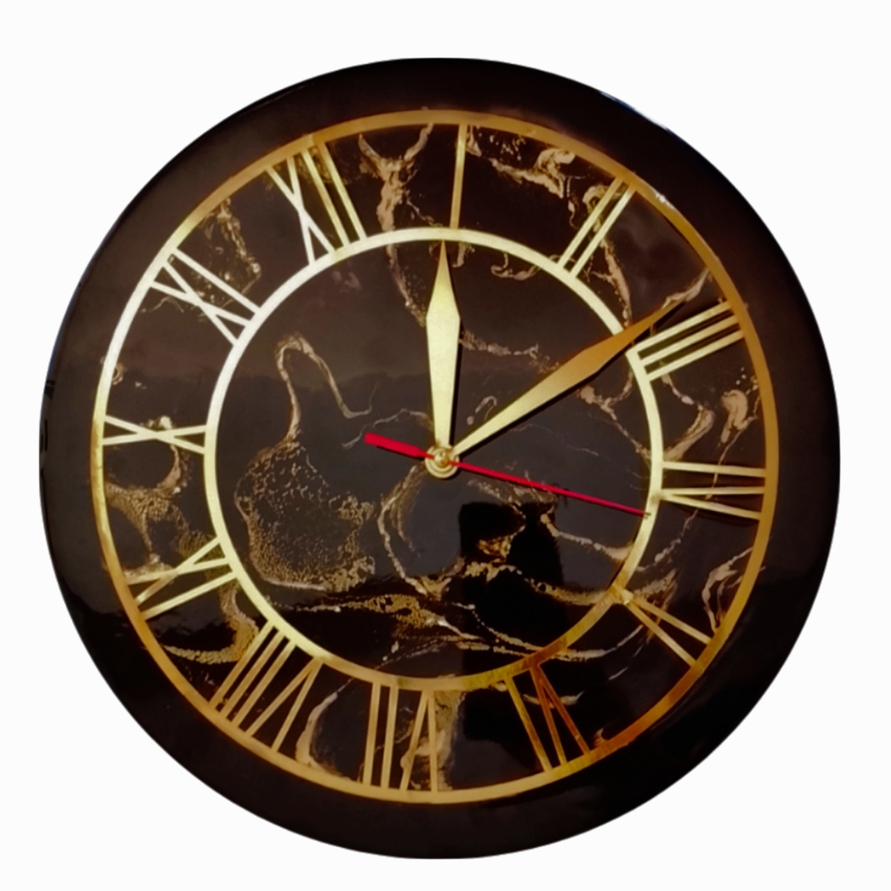 ساعت دیواری رزینی طرح موج