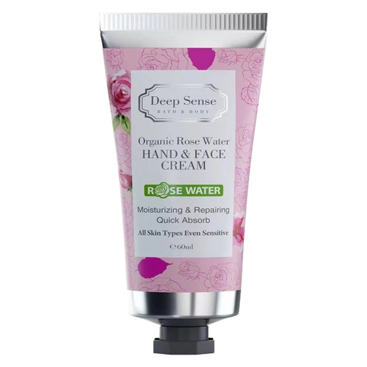 کرم مرطوب‌کننده دیپ سنس مدل ROSE WATER حجم 60 میلی‌لیتر