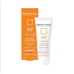 ضد آفتاب رنگی فلویید SPF50  رز بژ  پوست چرب درماتیپیک حجم ۵۰ میلی لیتر