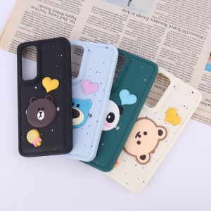کاور طرح دار عروسکی برجسته مناسب برای گوشی موبایل سامسونگ مدل Galaxy S24 FE