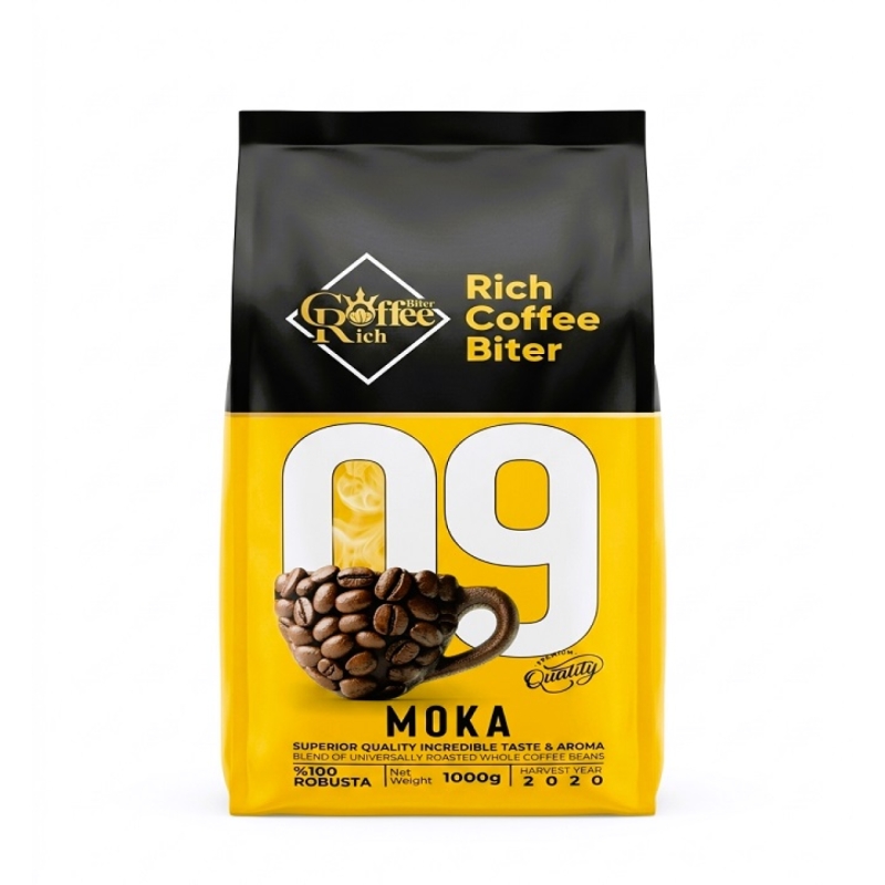 دانه قهوه ریچ کافی مدل Rich Coffee Biter MOKA 09 حجم 1000 گرم