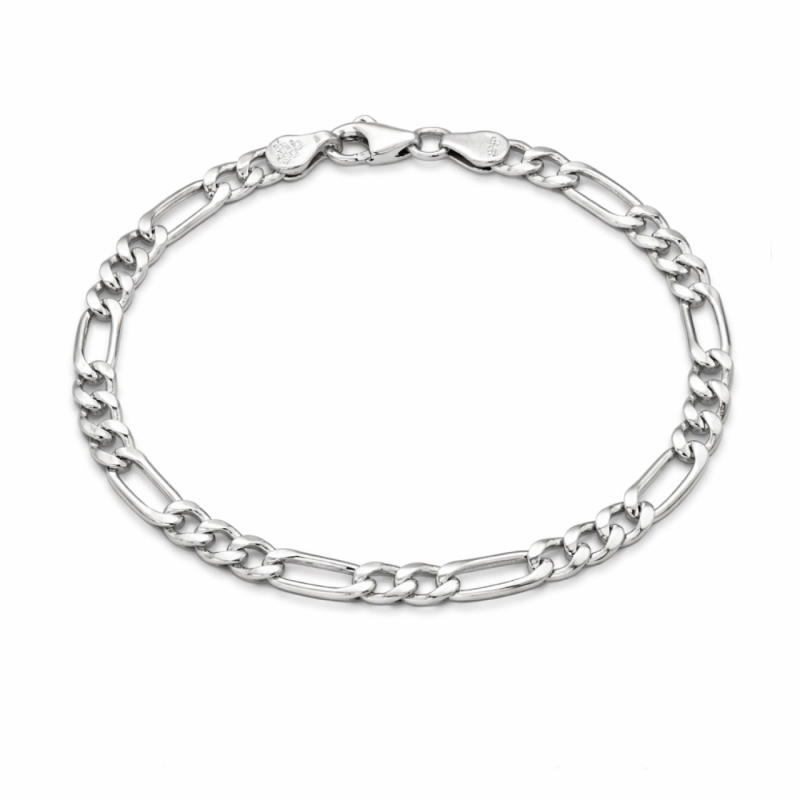 دستبند نقره طرح فیگارو کد D37