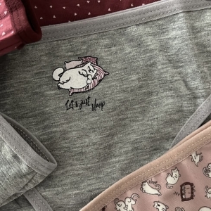 شورت نخی زنانه مدل اسلیپ طرح sleep cat مجموعه ۳ عددی