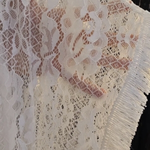 رومایویی زنانه مدل توری برندh&m رنگ سفید