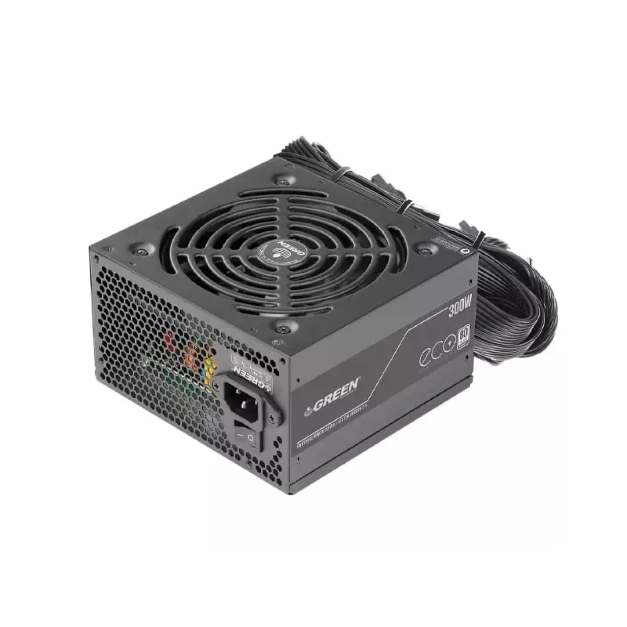 منبع تغذیه کامپیوتر گرین مدل GP300A-ECO Rev3.1 80 Plus White توان ۳۰۰ وات