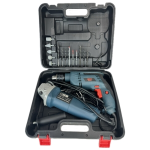 دریل چکشی باس مدل BS-5835 مجموعه 2 عددی