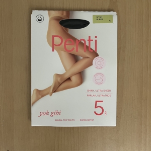 جوراب شلواری زنانه شیشه ای پنتی مدل محو ۵den رنگ مشکی