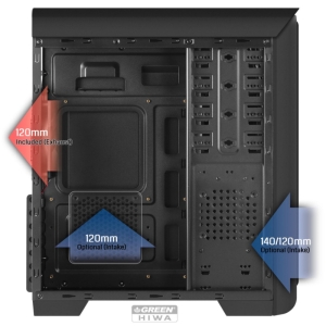 کیس کامپیوتر گرین مدل HIWA Plus