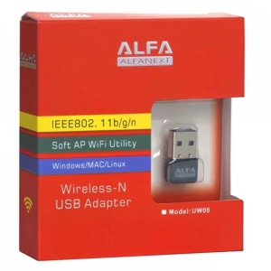 دانگل شبکه USB  وای فای بی سیم  آلفا مدل UW06