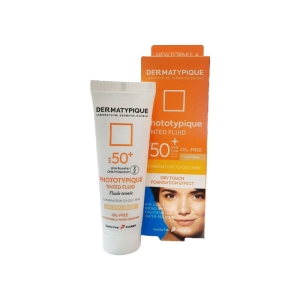 فلوئید ضد آفتاب رنگی پوست مختلط و چرب +SPF50 درماتیپیک حجم ۵۰ میل 