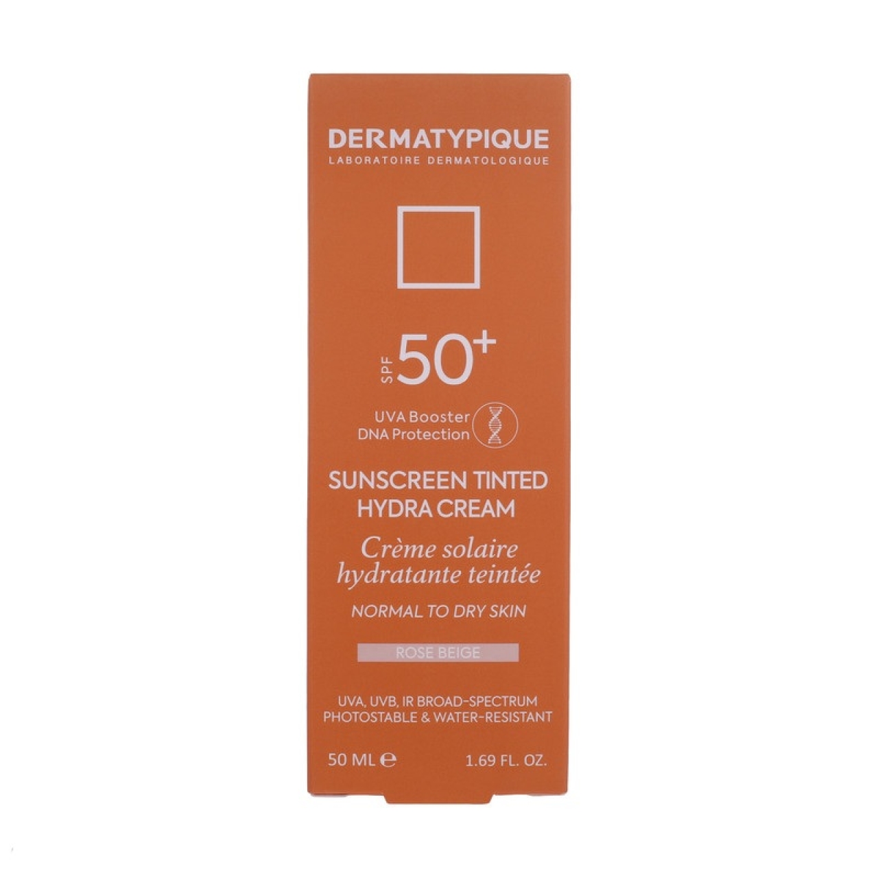 کرم ضدآفتاب هیدرا SPF50 درماتپیک رز بژ پوست خشک  حجم ۵۰ میلی لیتر 