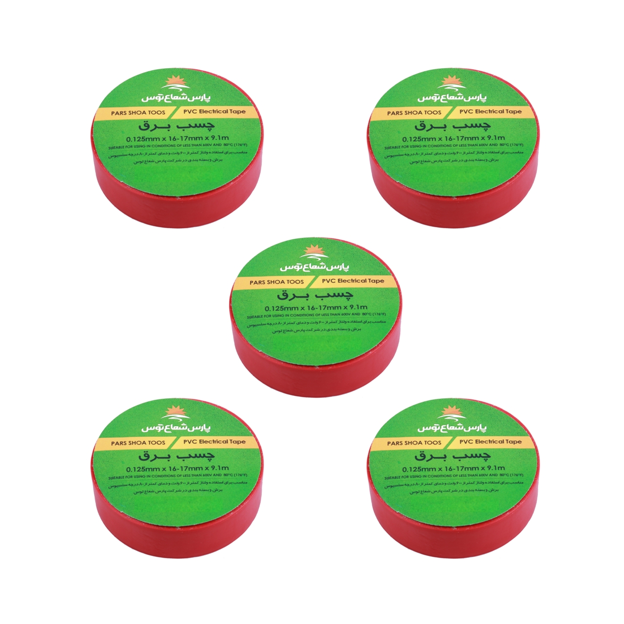 چسب برق پارس شعاع توس مدل PST-R بسته 5 عددی