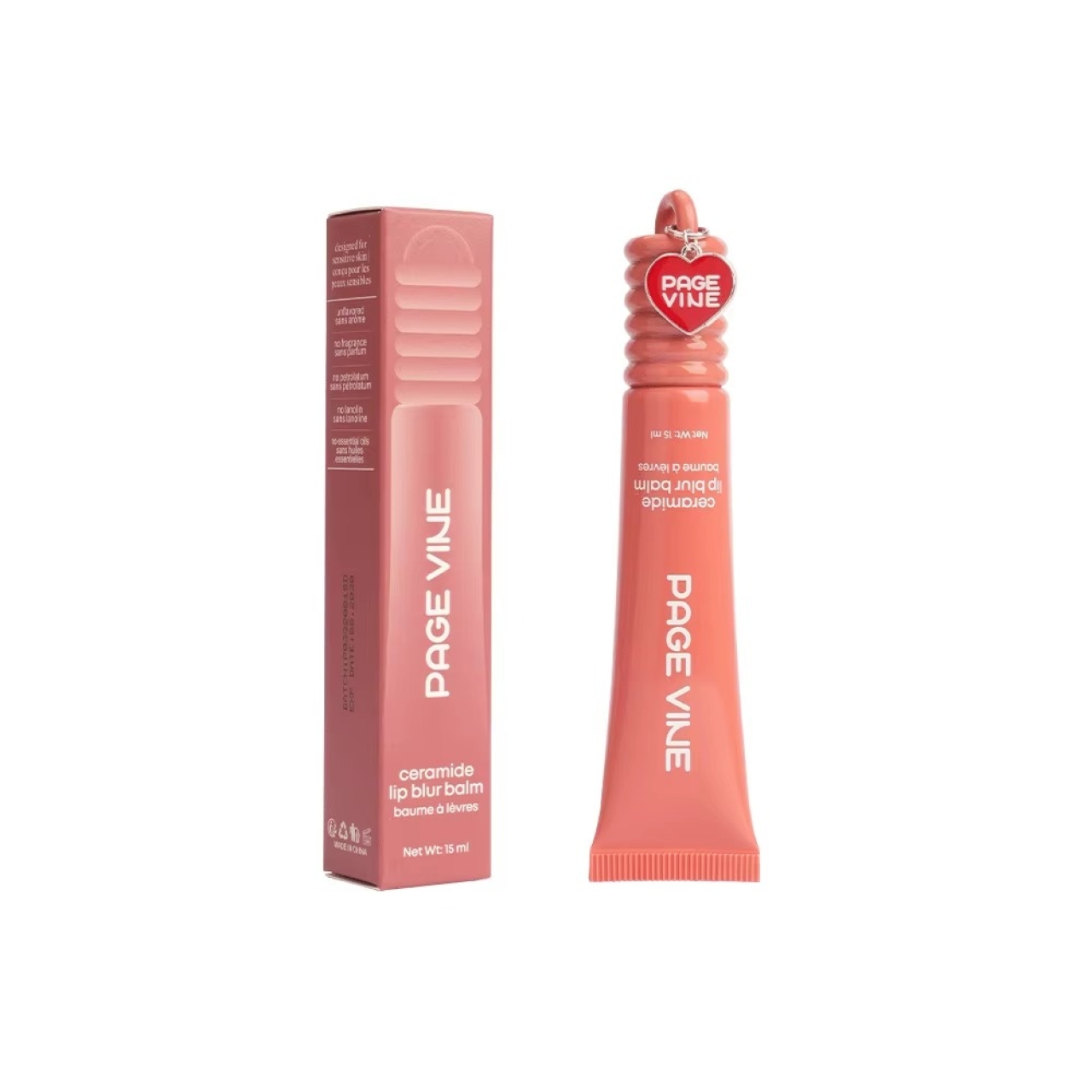 لیپ گلاس پیج واین مدل ceramide lip blur balm حجم 15 میل کد 04