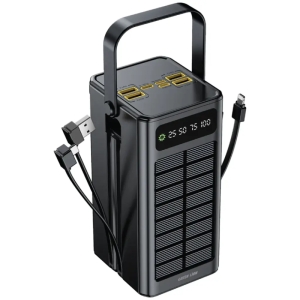 پاوربانک خورشیدی گرین لاین مدل Solar X GLPX50 GNSOL50PB60BK ظرفیت 60000 میلی آمپر ساعت