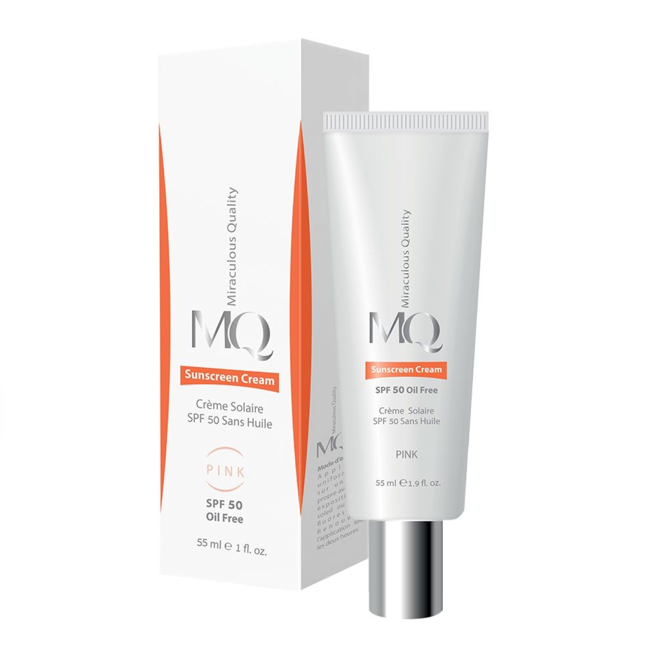 کرم ضدآفتاب فاقد چربی بژ طبیعی ام کیو با spf50 حجم55 میلی لیتر