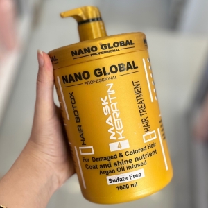ماسک مو بدون سولفات نانوگلوبال مدل کراتین حجم 1000ml