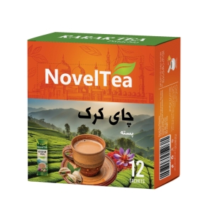 چای کرک پسته کم شکر ناولتی جعبه 12 ساشه ای