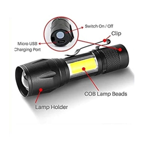 چراغ قوه پلیسی مدل XPE + COB Light